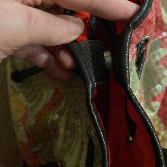 Bueno Sequined Floral boho style vintage purse - Picture 8 of 15